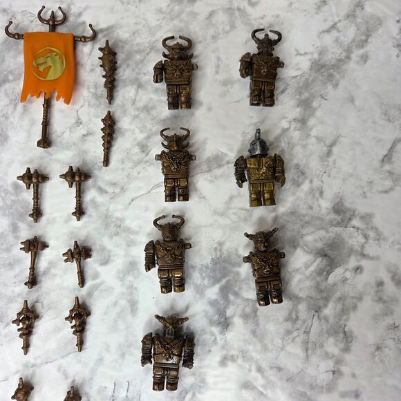 Mega Bloks Krystal Dragons Fire Ice 59 piece Mini Figure Horse Weapon Parts Lot - Picture 8 of 9
